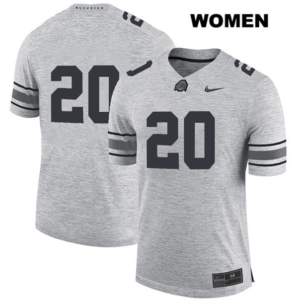 Ohio State Buckeyes Women's Pete Werner #20 Gray Authentic Nike No Name College NCAA Stitched Football Jersey OE19K46VM